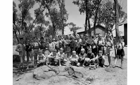 School Percussion Band at Northam Accommodation Centre, 1950. Online Image 005072D. Courtesy the State Library of Western Australia