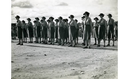 AWAS members on drill, Northam Camp, c. 1942. Courtesy Elsie Solly