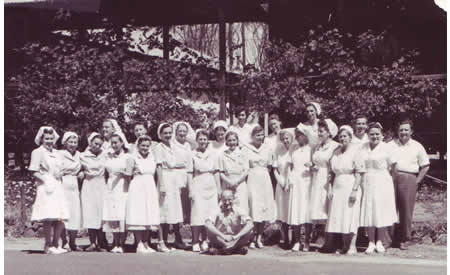 Top Camp Hospital Staff, c 1950. Courtesy Helena Sylwestrzak