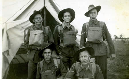 Soldiers in full kit, c. 1943. Courtesy Doug Gildersleeve