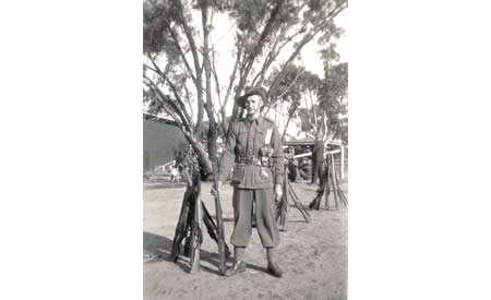 Ted Brindle in parade dress, Northam Camp, 1941. Courtesy Ted Brindle